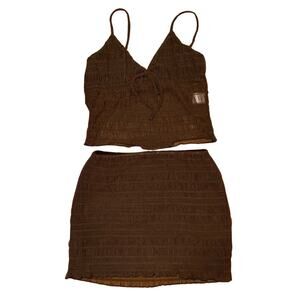 Princess Polly Rawlings Chocolate Brown Mesh Set Size 4